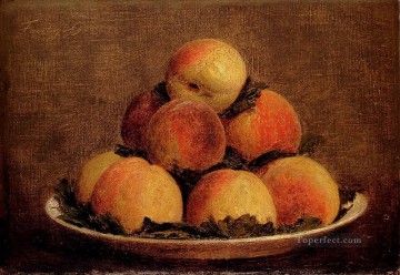 Henri Fantin Latour Painting - Peaches still life Henri Fantin Latour